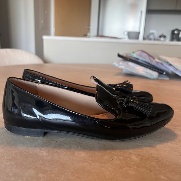 Prada Black Tassel Loafers - Picture 2 of 8